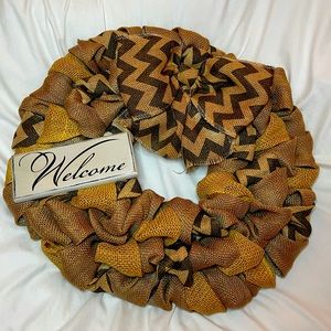 Fall Burlap Wreath for front door